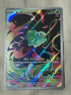 Pokemon Bulbasaur 133/132 IR Mega Evolution Stamped Promo Box Topper Sealed - Image 1