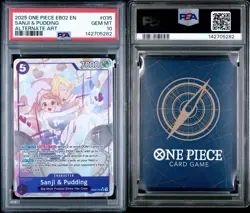 2025 ONE PIECE ANIME 25TH COLLECTION- #035 SANJI & PUDDING ALTERNATE ART PSA 10 - Image 3