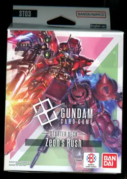 Gundam Card Game English - Starter Deck ST03 Zeon's Rush DECK ONLY - OPENED NM - Image 2