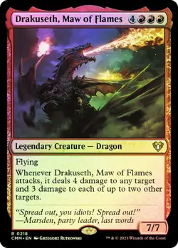 Magic The Gathering MTG DRAKUSETH, MAW OF FLAMES FOIL Foundations NM Near Mint - Image 1