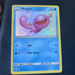 Pokemon TCG Wooper Hidden Fates SV9/SV94 Holo Shiny Holo Rare - Image 1