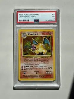 PSA 3 Charizard Holo Base Set Unlimited Pokemon 1999 - Image 1