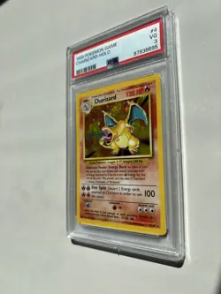 PSA 3 Charizard Holo Base Set Unlimited Pokemon 1999 - Image 3