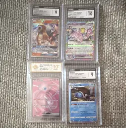 Pokemon TCG Japanese CGC Graded Holo Full Art Lot of 4: Ho-Oh GX, Espeon GX - Image 1