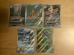 Pokemon Full Art 5 Card Lot Piplup, Shuckle And More ZG - Image 1