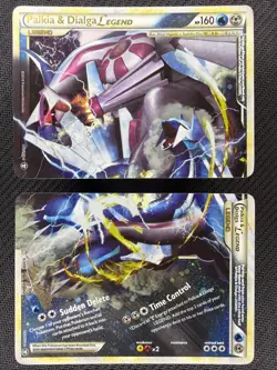 Palkia & Dialga Legend 101/102 and 102/102 Triumphant Holo Pokemon Top & Bottom - Image 1