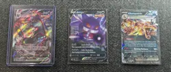 Pokemon TCG Umbreon VMAX 095/203 Gengar V 156/264 ULTRA RARE NM 3 card lot - Image 1