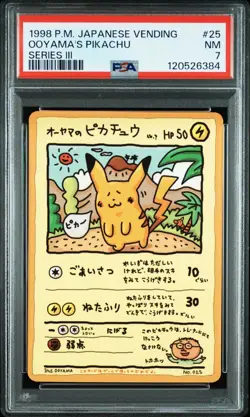 PSA 7 Pokemon Card Ooyama's Pikachu 025 Promo Series Ⅲ 1998 Japanese From JAPAN - Image 1