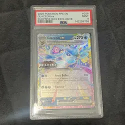 Pokemon Glaceon ex Sv: Prismatic Evolutions 026/131 Double Rare Holo PSA 9 - Image 3