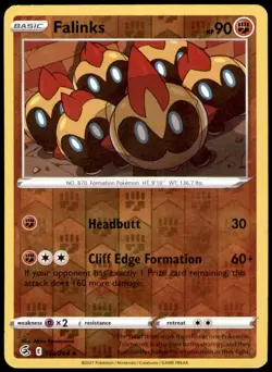 Falinks 154/264 Uncommon Fusion Strike Pokemon Reverse Holo Lightly Played - Image 1