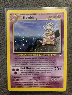 Pokemon TCG Slowking Neo Genesis Holo Rare Near Mint #199 - Image 1