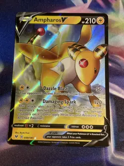 Pokemon TCG Ampharos V 049/185 Ultra Rare Vivid Voltage NM/M - Image 1