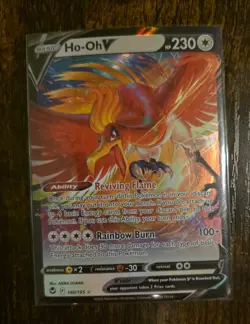Ho-Oh V 140/195 Swsh12: Sword & Shield - Silver Tempest Holo Near Mint Pokemon - Image 1