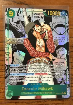 Dracule Mihawk (Manga) Secret Rare OP14-119 Azure Sea’s Seven One Piece English - Image 1
