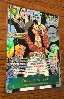 Dracule Mihawk (Manga) Secret Rare OP14-119 Azure Sea’s Seven One Piece English - Image 2