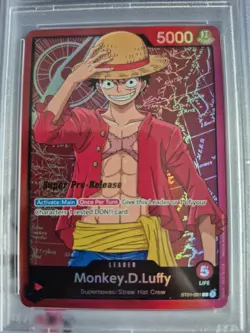 One Piece Monkey D. Luffy ST01-001 Super Pre-Release PSA 10 GEM MINT English - Image 4