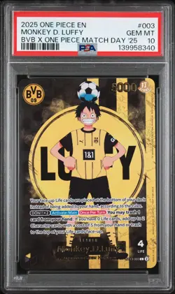PSA 10 One Piece Monkey D Luffy BVB Match Day Promo ST13-003 English Gem Mint - Image 1