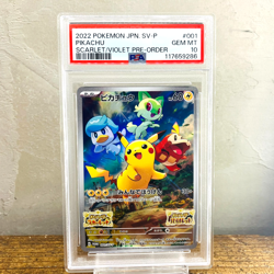 PSA 10 Pikachu 001/SV-P Scarlet & Violet Promo 2022 Pokemon Card Japanese - Image 1