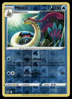 Milotic 040/195 Rare Silver Tempest Pokemon Reverse Holo Near Mint - Image 1
