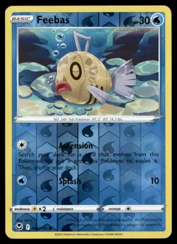 Feebas 039/195 Common Silver Tempest Pokemon Reverse Holo Near Mint - Image 1