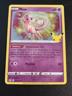 Pokemon TCG Mew 11/25 25th Anniversary Celebrations Holo - Image 1