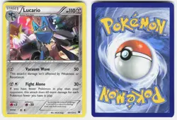 Lucario 63/124 Holo Rare Fates Collide Pokemon Holo Lightly Played - Image 1