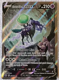 Shadow Rider Calyrex V - 172/198 - Pokemon Chilling Reign Alternate Art NM - Image 1