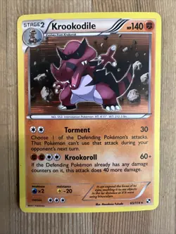 Krookodile - 65/114 - Holo Rare MP English Pokemon Black and White - Image 1