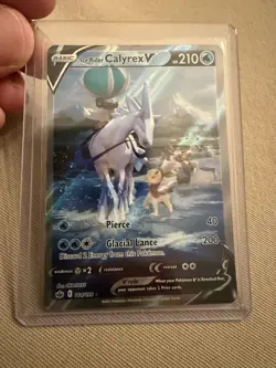 Pokemon TCG Ice Rider Calyrex V 164/198 Chilling Reign Full Art Holo EN - Image 1