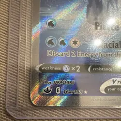 Pokemon TCG Ice Rider Calyrex V 164/198 Chilling Reign Full Art Holo EN - Image 5