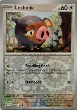 Pokemon TCG - Lechonk - Scarlet & Violet - Reverse Holo - 154/198 - Image 1