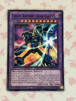 Konami Yu-Gi-Oh! Chaos Ancient Gear Giant RATE-EN041 1st Ed Secret 4500/3000 - Image 1