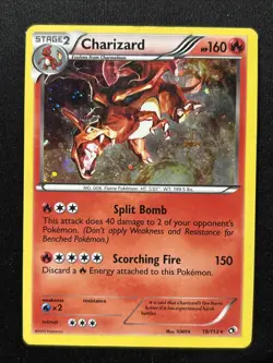 Charizard Legendary Treasures 19/113 Deck Exclusives Cosmos Holo Pokemon Card - Image 1