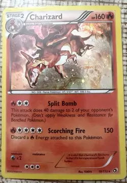 Pokemon Charizard 2013 Legendary Treasures Holo Card 19/113 Mega Cosmos - Image 1