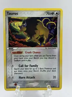 Tauros 12/100 Holo Rare Crystal Guardians Pokemon Card - Image 1