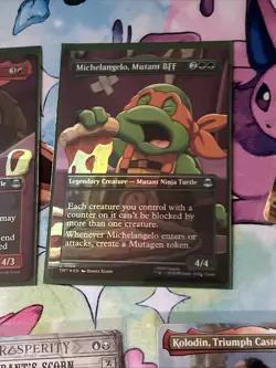 TMNT MTG Foil Borderless Card Lot +Spin Down Counter, And Box Of Cards All N/M - Image 4