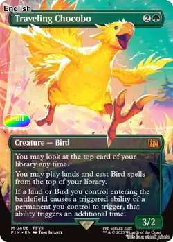 Traveling Chocobo (Borderless) EN [FIN - 406] - NM [Foil] TCG MTG - Image 1