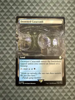 MTG Drowned Catacomb #0464 Extended Art Rare Universes Beyond: Fallout (PIP) - Image 1