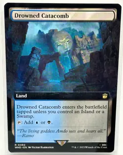Drowned Catacomb (Extended Art), Doctor Who, MTG Magic the Gathering, REGULAR NM - Image 1