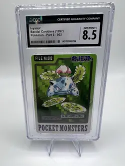 Bandai Carddass Ivysaur Pokemon Card No.002 1997 Japanese Edition - Image 1