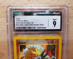 001 WOTC POKEMON 3 MOVIE BLACK STAR PROMO ENTEI #34 REVERSE HOLO FOIL CGC 9 - Image 2
