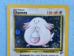 Pokemon Theme Deck Lightning Bug Base Set 2 Chansey Holo Card in Good Condition - Image 4