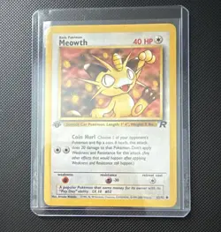 Meowth 62/82 Team Rocket Pokemon 1st Edition - Image 1
