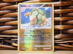 Pokemon GOLEM 29/132 REVERSE HOLO RARE | MP Played | Secret Wonders | 2007 - Image 1