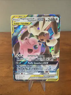 Mega Lopunny & Jigglypuff GX 165/236 - Cosmic Eclipse - Pokemon Card - NM - Image 1