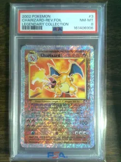 Charizard - Reverse Foil - Legendary Collection - 2002 Pokemon - #3/110 - PSA 8 - Image 1