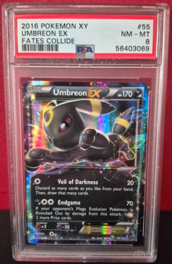 2016 Pokemon XY Fates Collide 55 Umbreon EX - PSA 8 NM-MT - Image 1