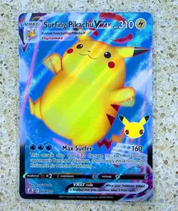 Surfing Pikachu Vmax Ultra Rare Celebrations Pokemon 009/025 - Image 1