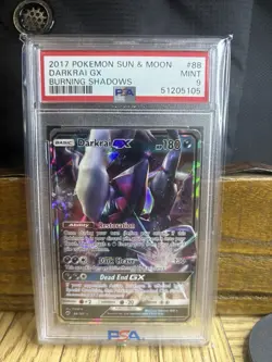 2017 Pokemon Burning Shadows #88 Darkrai GX PSA 9 Mint - Image 1