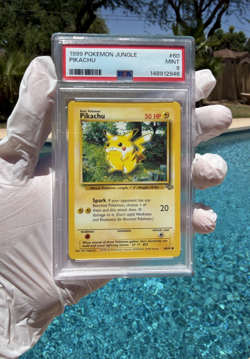 Pikachu 60/64 Jungle Unlimited Pokemon WOTC Vintage Graded Slab PSA 9 Mint - Image 1